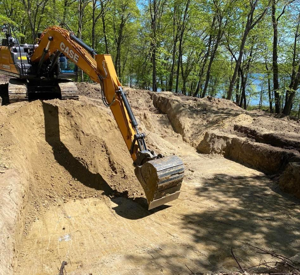 Backhoe Digging